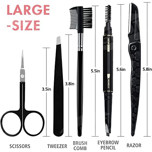 Gibot Eyebrow Grooming Kit, 5 pcs with Travel Case — view 6