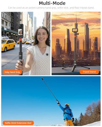 58"/147cm Invisible Selfie Stick Tripod for Insta360 X6/X5/X4/X3/Luna Ultra — view 3