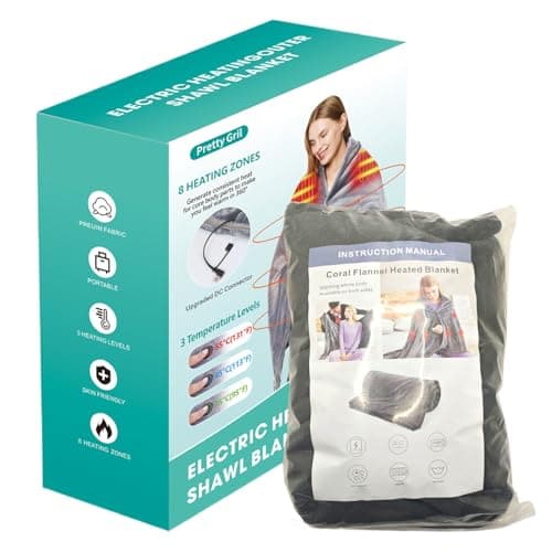 Electric Heated Wrap Poncho Shawl Portable Safe