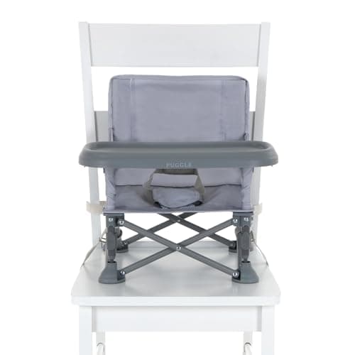 Puggle Easy Fold Travel Highchair Booster Seat - Flint Grey — view 2