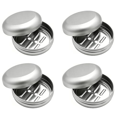 4 Pcs Travel Soap Cases, Aluminum Soap Box, 100ml, Round