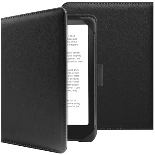 HoYiXi Universal Case for 6-inch Kindle eReader Compatible with Kobo/Voyaga/Pocketbook/Tolino E-book reader,6'' eReader Protective Cover with Built-in Card Slot,Black (Black, 6 inch) — view 2