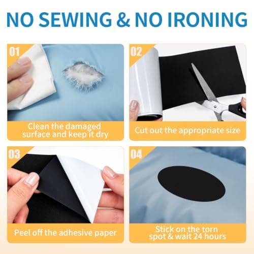 Skystuff 10x160cm Nylon Repair Patches, Waterproof Self-Adhesive for Tent — view 4