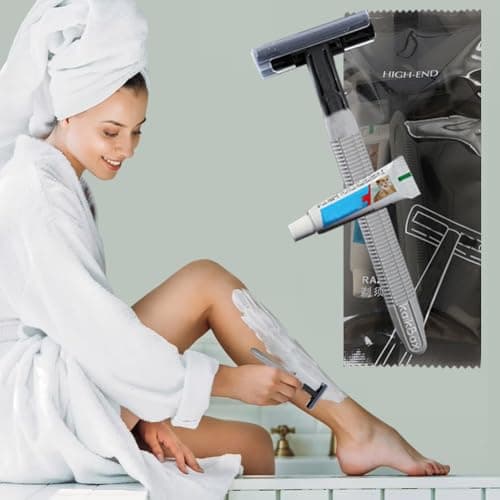 10Pack Luxury Individually Wrapped Multipurpose Travel Disposable Razors Set With Shave Cream; Hotel Sensitive Skin Private Body Razor; Portable Shaving Razor Set for Home Hotel Outdoor, Daily Use — view 5