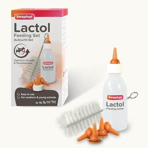 Beaphar - Lactol Feeding Set - Use with Animal Milk Replacer – Ideal To Feed & Hand-Rear Newborn, Orphaned & Weaning Kittens, Puppies & Small Animals - Contains 1 Bottle, 6 Teats & 1 Cleaning Brush — view 4