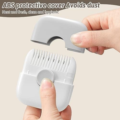 Dual-Side Hair Cutting Comb, 2 in 1 Hair Trimmer Adjustable Split Ends Hair Trimmer Mini Manual Hair Trimmer Comb Portable Double Sided Hair Razor Comb Cutter Hair Trimmer for Women (White) — view 5
