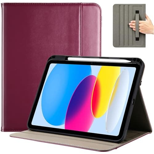 ProCase Leather Case for iPad A16 11th Gen 2025/10th Gen 2022 -Berrypurple