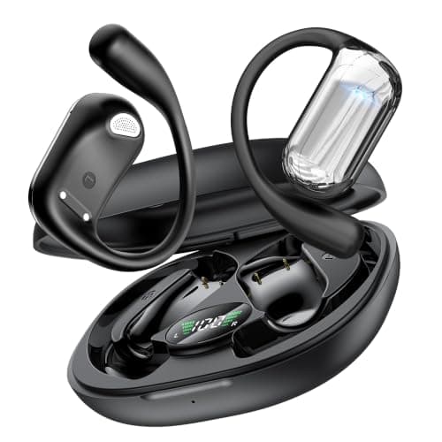 Open Ear Headphones Bluetooth 6.1 , Wireless IP55 Waterproof Sport Earbuds