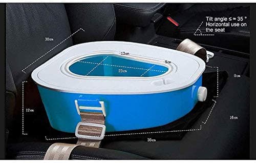 Portable Car Toilet-Mobile Emergency Toilet Urinal,Portable Potty for Adults/Children/Pregnant Woman/Old man,for Outdoor Emergency,Camping,Hiking,Car Travel,Traffic Jam (Blue) — view 2