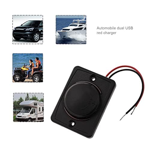 YINETTECH 2pcs 3.1A Car Dual USB Charger Adapter 2 Port USB Charging Socket Charging Panel Mount 12V-24V for Mobile Phone Tablet Android Devices PDA GPS — view 5