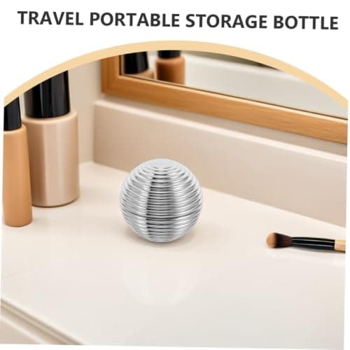 Tofficu Acrylic Refillable Cream Container Jar 30g Silver Travel Size for Masks and Cleansing Balms Personal Use — view 5