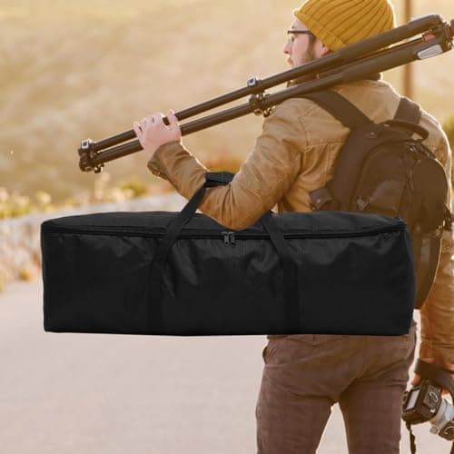 OKUMEYR Tripod Protective Case Carry Bags Oxford Cloth 2pcs Large Capacity with Zipper Foldable Tripod Storage Bag for Travel Photography Equipment — view 2