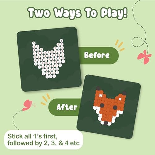 Binca Dotties Forest Animals Dot Art Activity Kit | 750+ Stickers | Mess-Free Woodland Craft Kit for Kids Ages 4-7 | Forest Animal Gift for Boys & Girls | Travel Activity — view 4