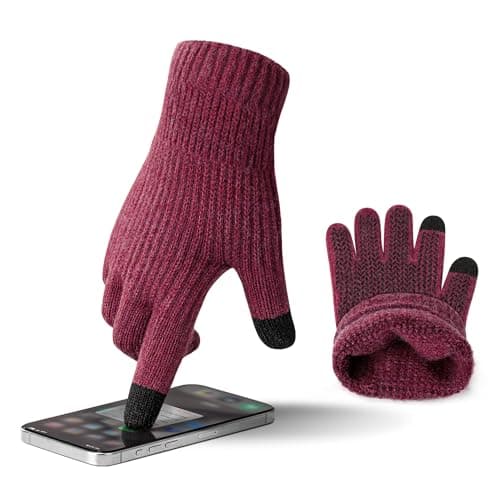 ineepor Alpaca Wool Winter Thermal Gloves for Men Womens Touch Screen Grip