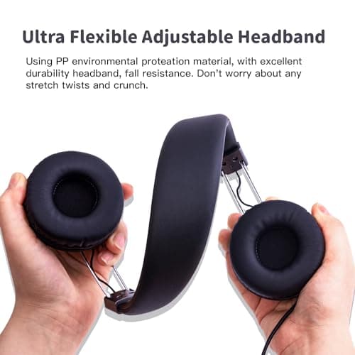Olyre Foldable Kids Wired Headphones with Mic, Headset for Boys & Girls — view 4