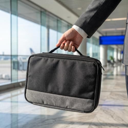 Kisangel Projector Case, Projector Carrying Case with Compartment & Handle — view 5