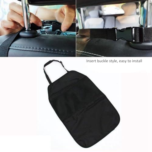 Car Seat Kick Mats Kick Mats Back Seat Protector for Kids Waterproof and Stain Resistant Seat Protectors Adjustable Car Backseat Organizer Car Seat Protector Car Back Seat Organizer for Kids 1PC — view 5