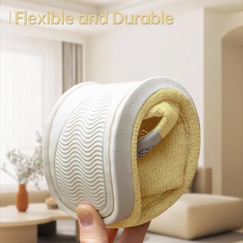 Womens Slippers, Ladies Slippers Open Toe Non-Slip Memory Foam Comfortable and Breathable Ladies House Shoes Indoor Outdoor (Yellow, Adult, Women, 5, Numeric Range, UK Footwear Size System, 6, Medium) — view 3