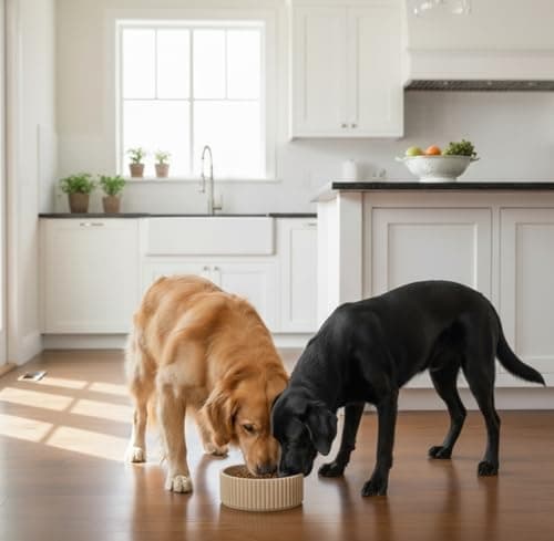Meghna Bamboo Dog Bowl with Ultra Grip Base – 750ml 16cm Medium Pet Bowl – Eco-Friendly Bamboo Fiber, Non-Slip Design & Easy Clean – Durable, Stylish & Sustainable Pet Feeding Bowl — view 3