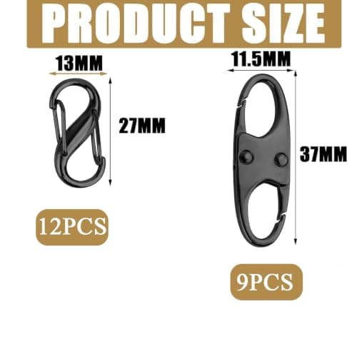 JAXICREY 21PCS Zipper Clips Anti Theft Deterrent, Carabiner Clip - Small Lock for Luggage and Backpacks, Theft Deterrent Travel Locks, Zipper Clips Anti Theft, Bag Lock for Bags — view 2