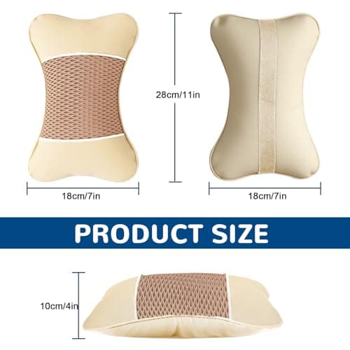 2 Pcs Car Headrest Pillow,Neck Support Pillow for Driving,Car Head Cushion — view 2