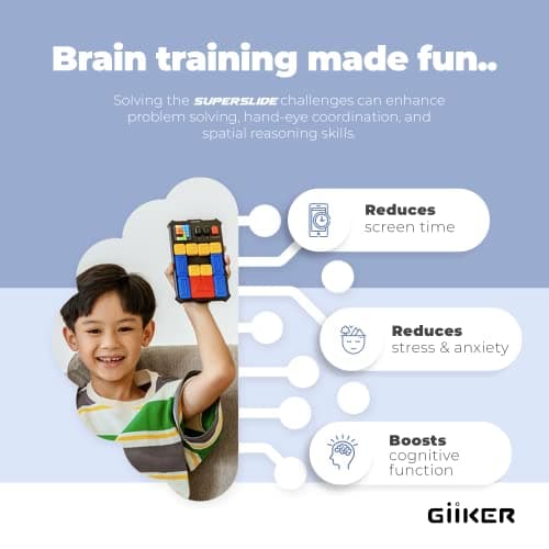 GiiKER Super Slide Puzzle Games, Original 500+ Challenges Brain Teaser Puzzle, Toys for Kids Teens, Travel Games Birthday Gifts Easter Basket Stuffers for Boys Girls, Activities for Road Trips — view 4