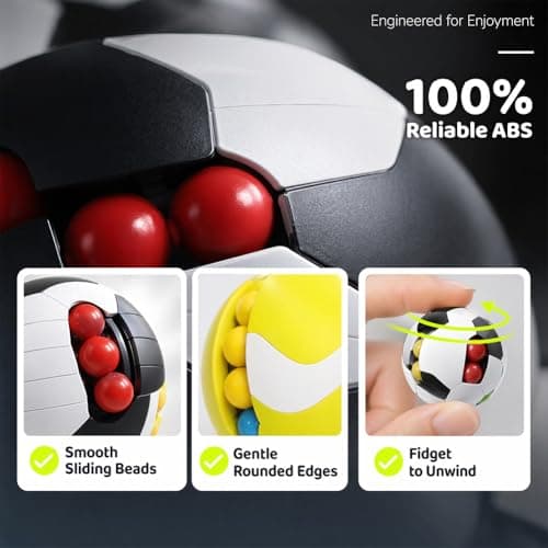 2PCS Puzzle Sport Ball Toys, 3D Brain Teasers and Puzzle Games for Kids and Adults, Intelligence 6cm Small Magic Bead, Adult Relieve Stress,Hand Sport, Fun Travel Toys for Teenage Girls C — view 5