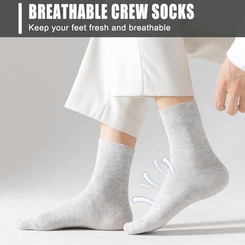 VoJoPi Women’s Cotton Socks 5 Pairs – Thin Breathable Crew Socks, UK 4-8 — view 3