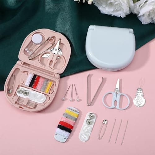 Jxiwfvl 2PCS Travel Sewing Kit Mini Sewing Kit Emergency Portable Repair Kits DIY Supplies, Beginner Friendly with Scissors, Threads, Needles — view 5