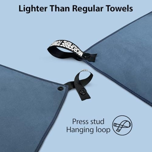 Sevenpers Microfibre Towel Gym towel Quick Dry Navyblue 40x80cm — view 4