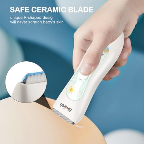 Bimirth Baby Hair Clipper - Hair Trimmer for Kids and Toddlers - Waterproof, Rechargeable, Cordless Hair Cutting Machine for Children (with Bag) — view 2