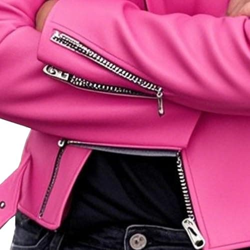 Faux Leather Jacket Women, Vegan Jackets Biker Motocycle Coat Zip Up Winter Outfits Clothes Y2k Tops 2025 — view 5