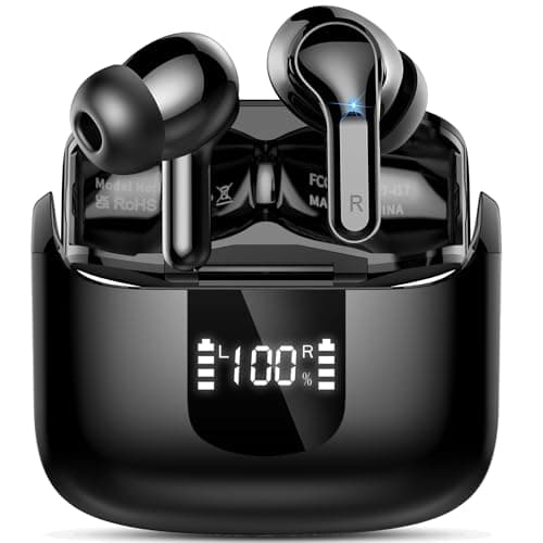 Wireless Earbuds, 6D-Stereo Bluetooth 5.4 Headphones in Ear, 50+Hrs Ear bud