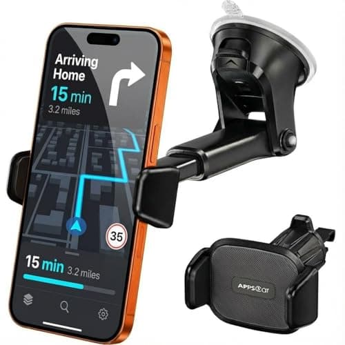 APPS2Car 3-in-1 Car Phone Mount for Dashboard, Windshield & Air Vent