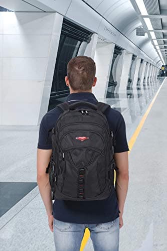POWER KING Hiking Backpack 30L, Lightweight Casual Backpack for Men Women, Outdoor Travel Daypack for Camping Mountaineering Walking Cycling Climbing Sport, Black — view 2