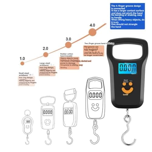 Ounfhtrttk LCD Digital Electronic 50Kg 10g Hanging Scale Pocket Scale Fishing Weights Kitchen Scale Travel Luggage Scales — view 6