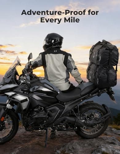 KEMIMOTO Motorcycle Tail Bag, 25L Waterproof, 4-Strap Mount for Touring — view 6