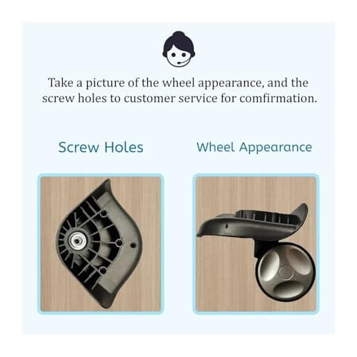 Zovloer Luggage Wheels Replacement 2pc Wheel Repair — Compatible with Most Suitcases Silent-Rolling — view 4