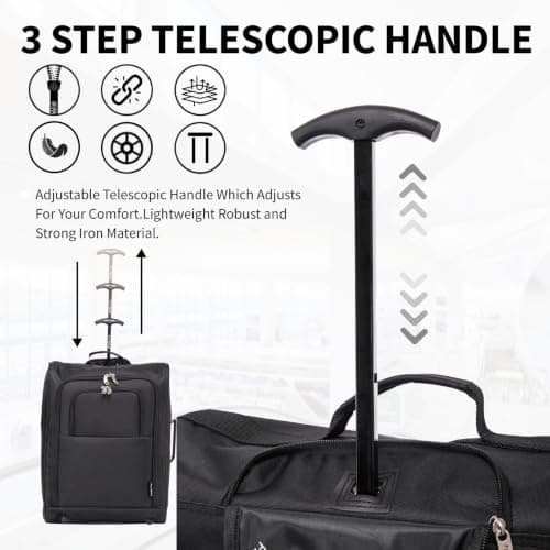 FLYMAX Ryanair 40x30x20 Carry on Suitcase Approved Underseat Cabin Bag Case Lightweight Hand Luggage 1.2g 24L — view 5