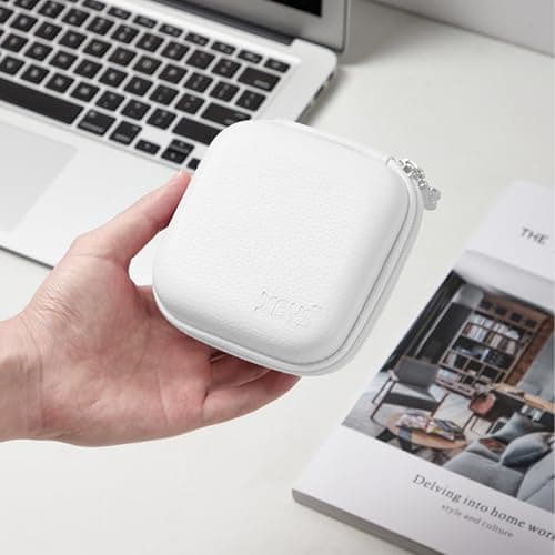 Linpr Portable Charger Case, Tech Electronic Organizer Bag, White,M — view 6