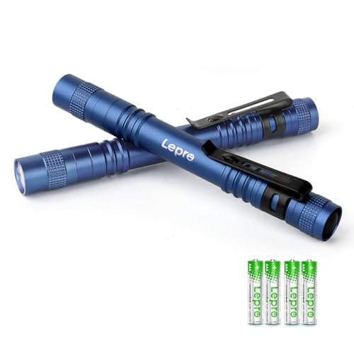 Lepro LED Torch Battery Powered, 2 Pack Pen Torches with Clip, Pocket Sized
