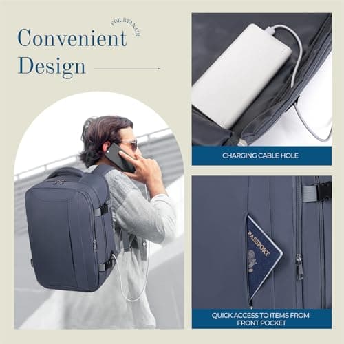 Lossga Ryanair Cabin Bags 40x30x20,Cabin Bag Travel Backpack 40x30x20 — view 5