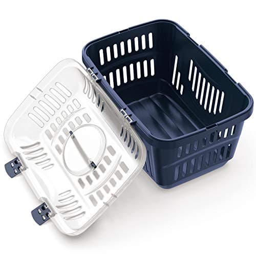CAT CENTRE Grey Pet Carrier, Top Entry, Dog Cat Puppy, Travel Kennel — view 2