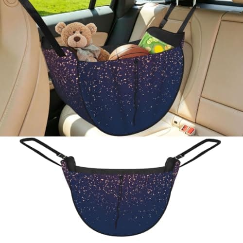 Alliya Navy Blue Sky And Stars Car Seat Organizer Miscellaneous Sorting Bag Seat Backrest Bag