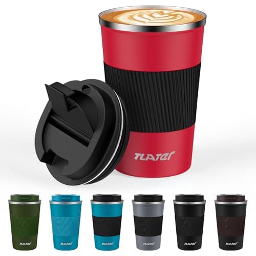 380ml Insulated Travel Mug - Double Walled Vacuum Stainless Steel - Hot & Cold Drinks - Leakproof Lid - Perfect for Car, Home, Office & Travel