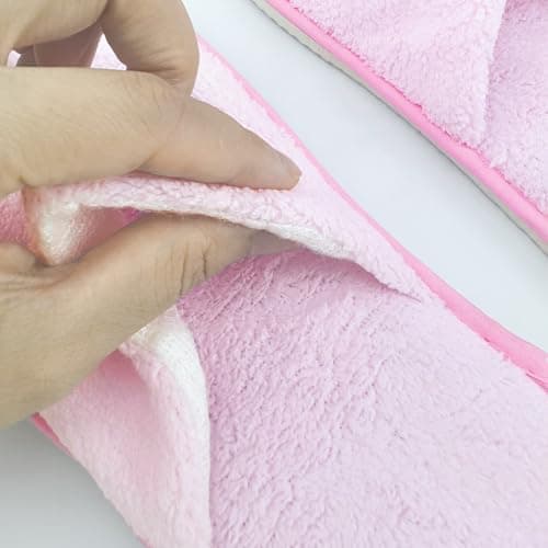 JoWebb 5 Pairs Disposable Closed-Toe Hotel Slippers for Women, Washable & Foldable Spa Guest Slippers for Travel, Parties and Home Use — view 2