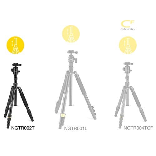 National Geographic Travel Photo Tripod Kit with Monopod, Aluminium, 5-Section Legs, Twist Locks, Load up 8 kg, Carrying Bag, Ball Head, Quick Release, NGTR002T [Amazon Exclusive] — view 6