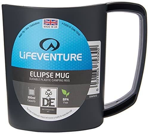 Lifeventure Ellipse Reusable Mug for Camping, Travel & Outdoor - Graphite (Pack of 2) — view 2