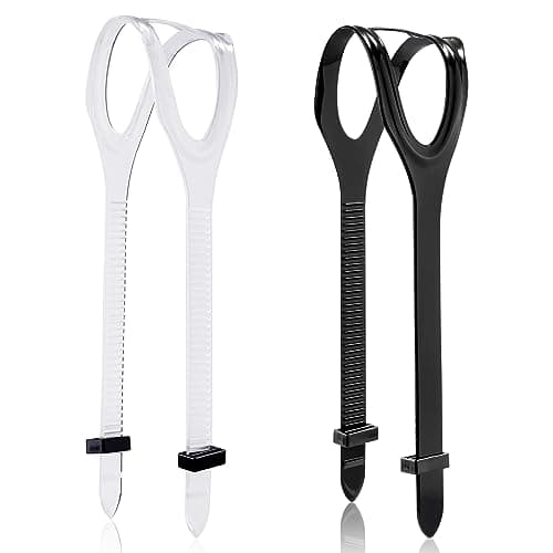 2pcs Universal Silicone Diving Mask Strap - Black and Transparent Replacement for Swimming and Snorkeling