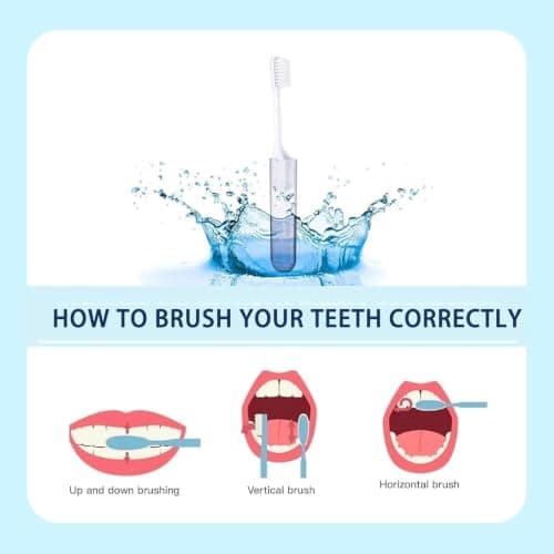 10-Pack,Travel Toothbrush Set,Foldable Mini for Toothbrush Travel, Soft — view 4
